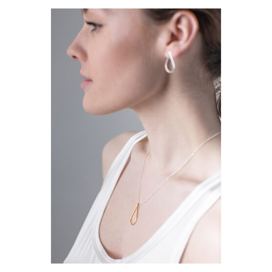 Gold and silver Teardrop necklace