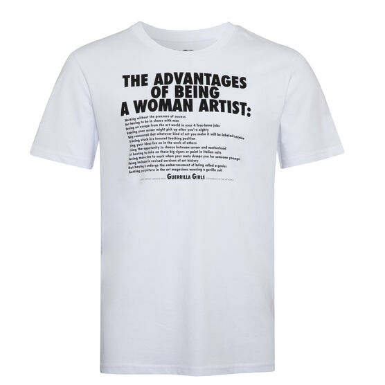 T Shirt (L) Advantages Women Artist White - Guerrilla Girls 
