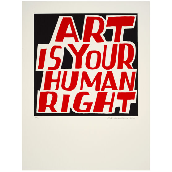 Bob and Roberta Smith, Art Is Your Human Right, 2018