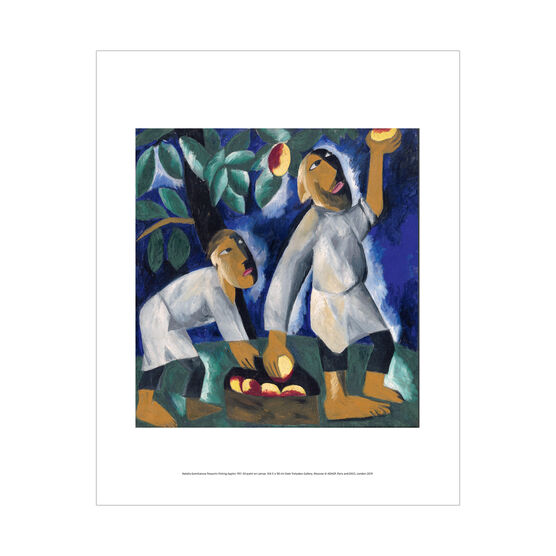 Natalia Goncharova: Peasants Picking Apples mini print