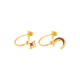 Celestial mulberry hoop stud earrings