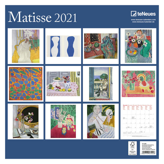 calendario 2021 matisse