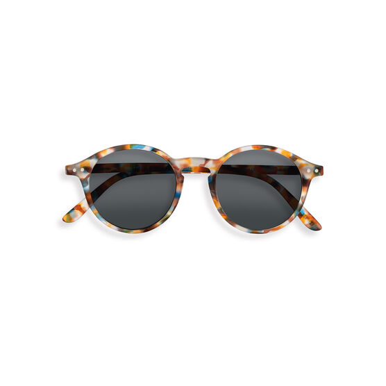 Blue tortoiseshell round sunglasses