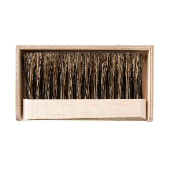 Natural wood table brush and pan