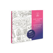 Party colouring poster