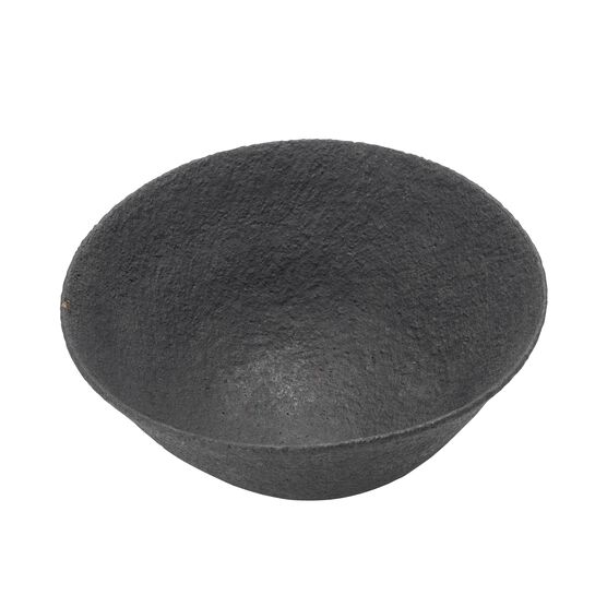 Textured black ceramic bowl