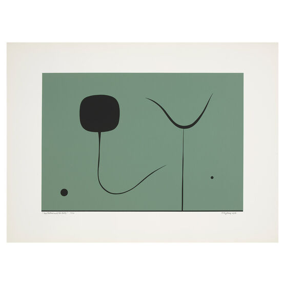 Paule Vézelay, Two Forms and Two Dots, 1976 limited edition