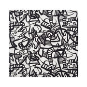 Patrick Heron Monochrome silk pocket square