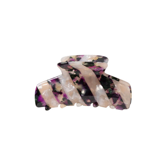 Purple striped hair claw