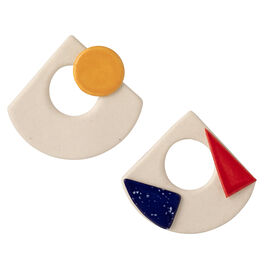 Abstract Seers ceramic earrings