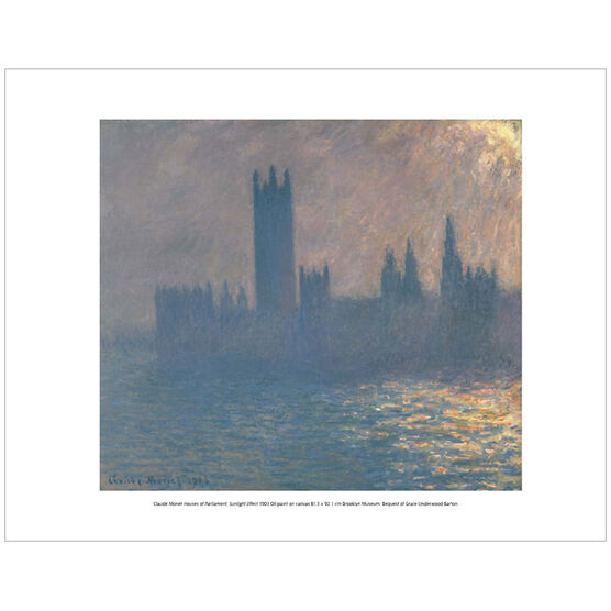 Monet Houses of Parliament, Sunlight Effect (mini print)