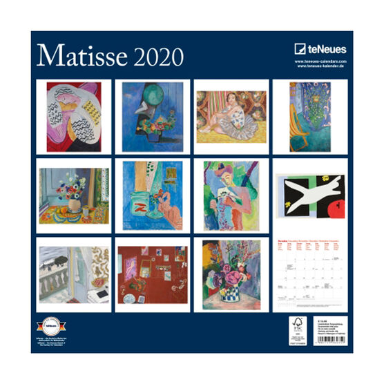 Matisse 2020 calendar