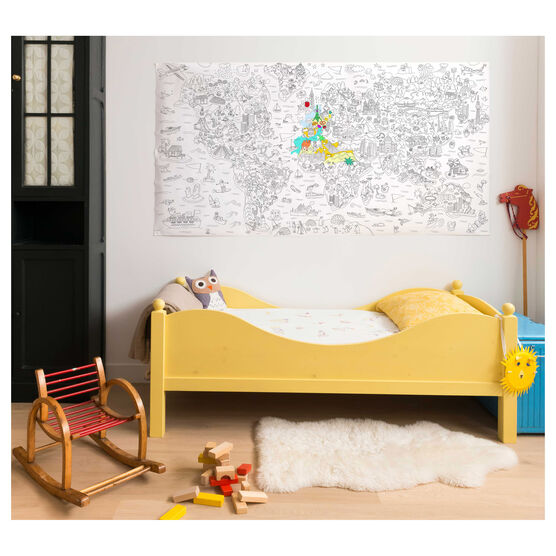 Giant Atlas colouring poster