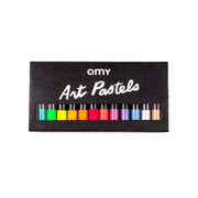 Neon and metallic oil pastels