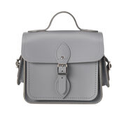 Light grey leather Cambridge camera bag
