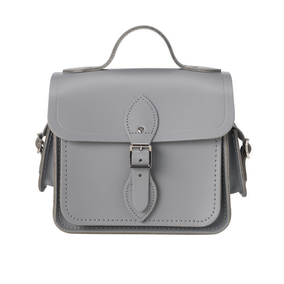 Light grey leather Cambridge camera bag