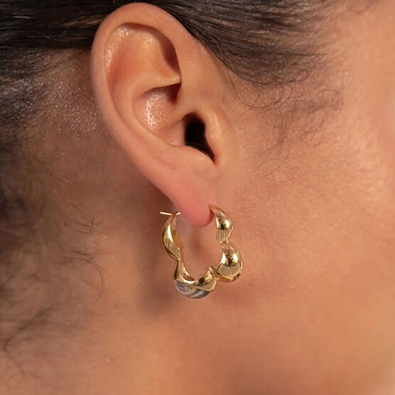 Gaia Link gold hoop earrings