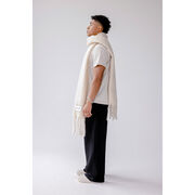 Beige wide scarf