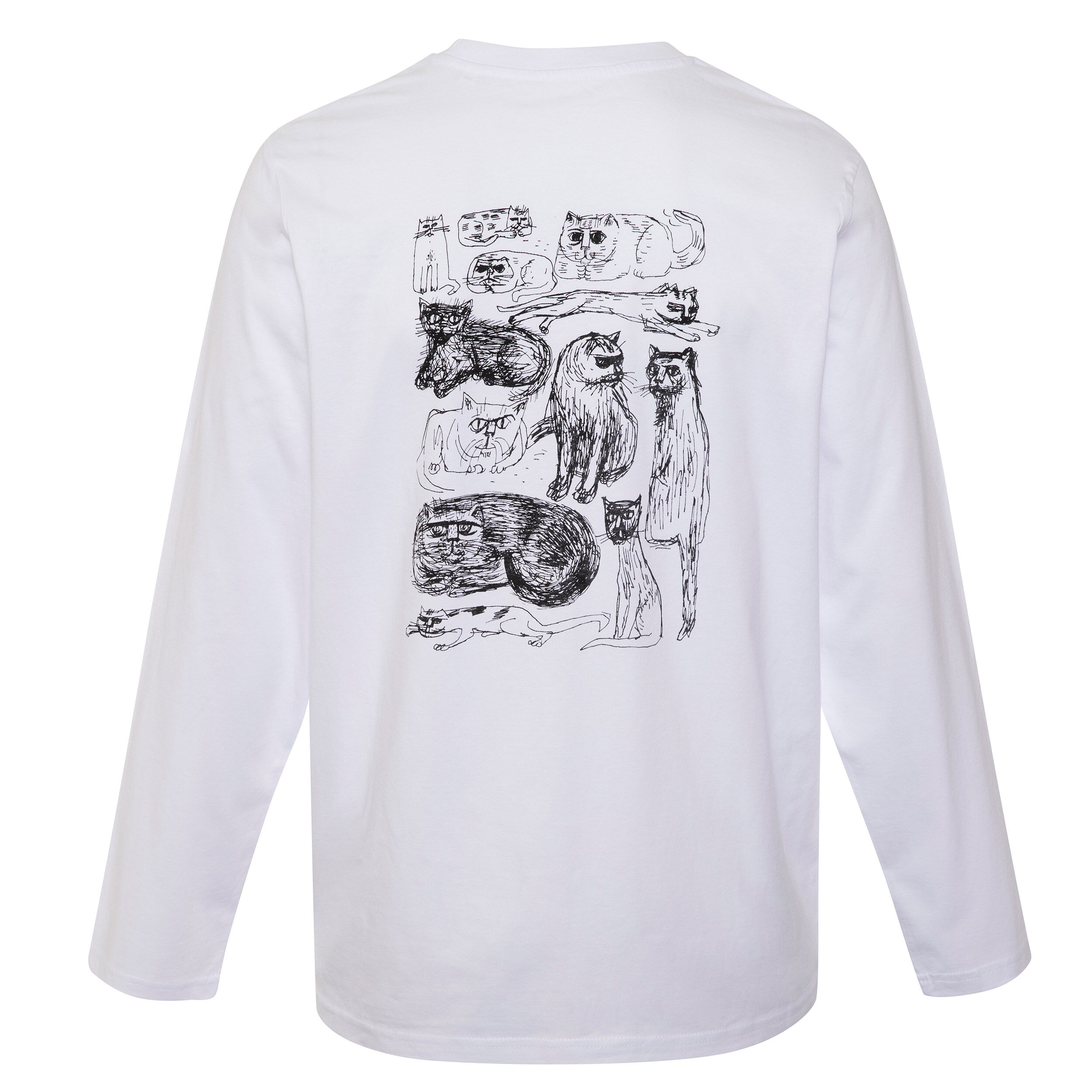 ミュージシャン ANALCUNT Long Sleeve T-Shirt White M James Boswell Cats white long sleeved t-shirt | Fashion | Tate