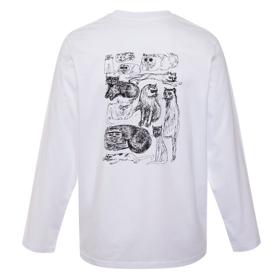 James Boswell Cats white long sleeved t-shirt