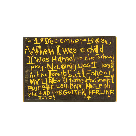 Bob and Roberta Smith I was Hansel in the school play sketchbook