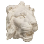 Ornamental plaster cast lion's head