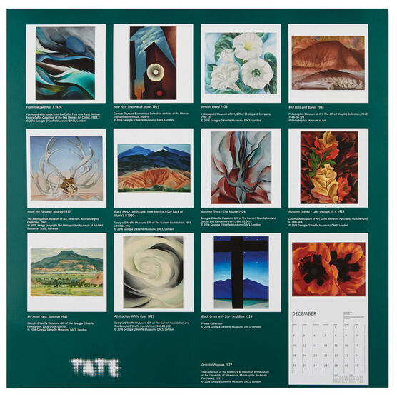 O'Keeffe calendar 2017 Tate