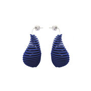 Blue Helix 3D printed earrings