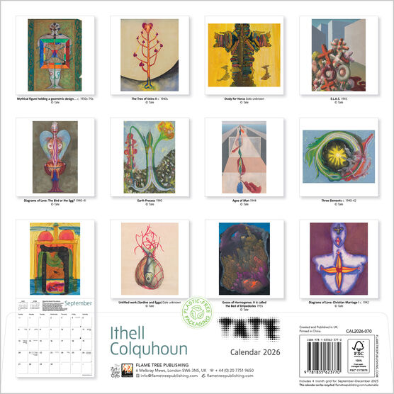 Tate: Ithell Colquhoun 2026 wall calendar