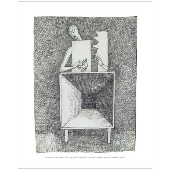 Alberto Giacometti Surrealist Compositionc (mini print)