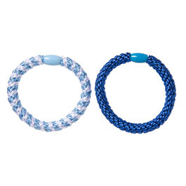 Blue hair ties (set of 2)