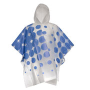Tate blue dot poncho