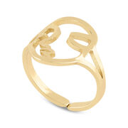 Gold face ring