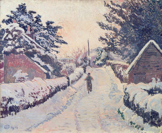 Lucien Pissarro: Ivy Cottage, Coldharbour: Sun and Snow