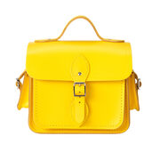 Bright yellow leather Cambridge camera bag