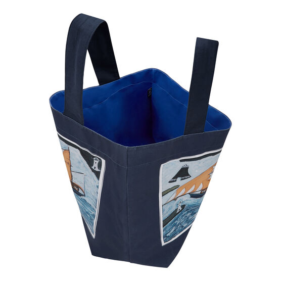 Alfred Wallis Blue Ship beach bag