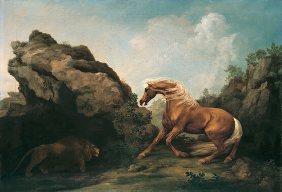 George Stubbs: Horse Frightened by a Lion