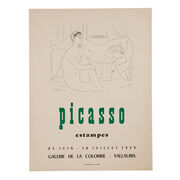 picasso Estampes Galerie de la Colombe 1959 rare vintage poster