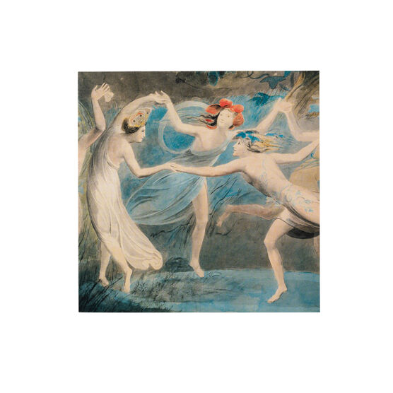 William Blake Oberon, Titania and Puck with Fairies Dancing greetings card