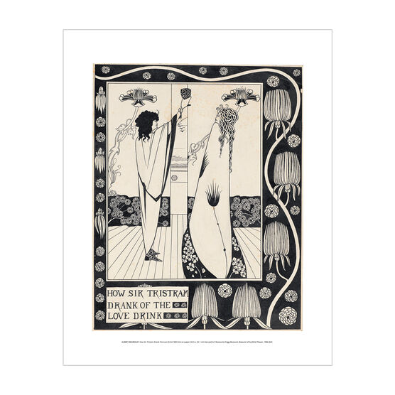 Aubrey Beardsley: How Sir Tristram Drank of the Love Drink mini print