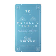 Metallic colouring pencil set