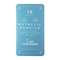 Metallic colouring pencil set