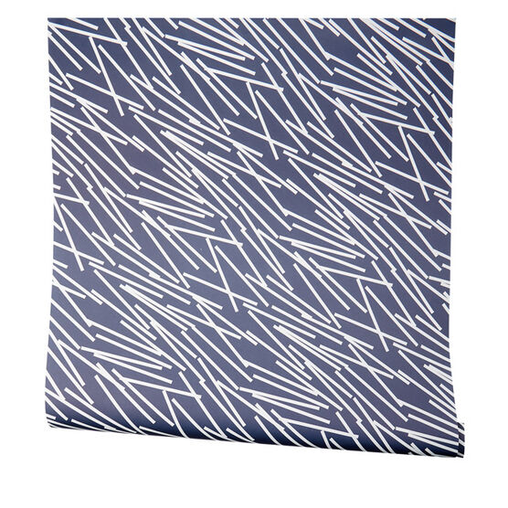 Navy line print wrapping paper