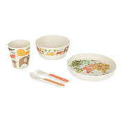 Our World children's bamboo dinnerware set