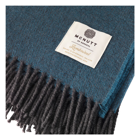 Larkspur blue woven blanket