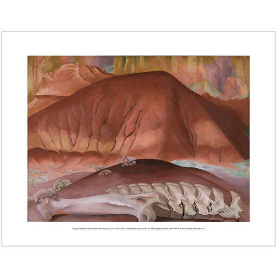 Georgia O'Keeffe: Red Hills and Bones mini print
