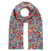 Patrick Heron Multicolour silk scarf