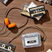 Cassette player and headphones