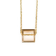 Gold Square in Square necklace