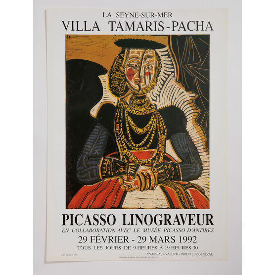 Picasso Linograveur 1992 rare vintage poster